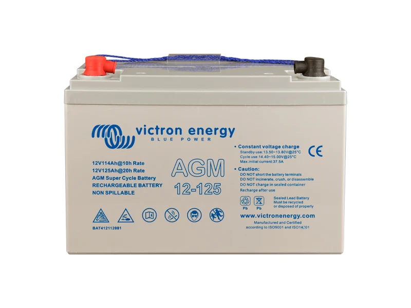 Victron Energy Deep Cycle AGM Batteri 12V 125Ah (1806-4035) - Billede 2