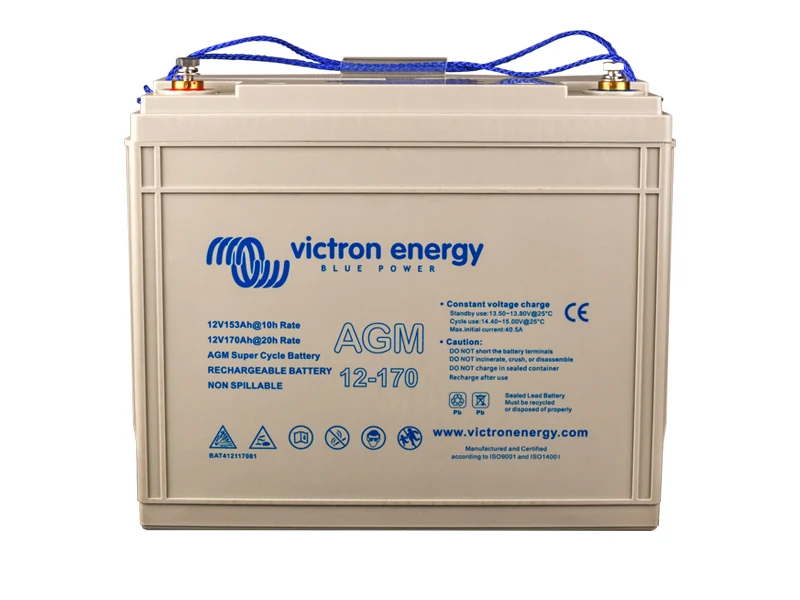 Victron Energy Deep Cycle AGM Batteri 12V 170Ah (1806-4036) - Ledekstralys.dk