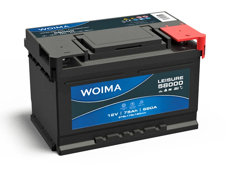 Woima Fritidsbatteri Deep Cycle 12V 75Ah (1806-58000) - Ledekstralys.dk