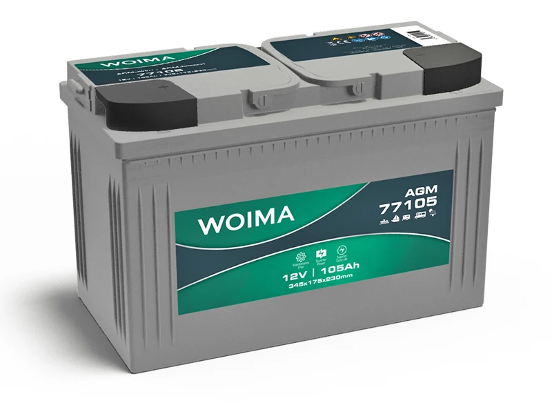 Woima AGM Solar Forbrugsbatteri 12V 105Ah (1806-77105W) - Ledekstralys.dk