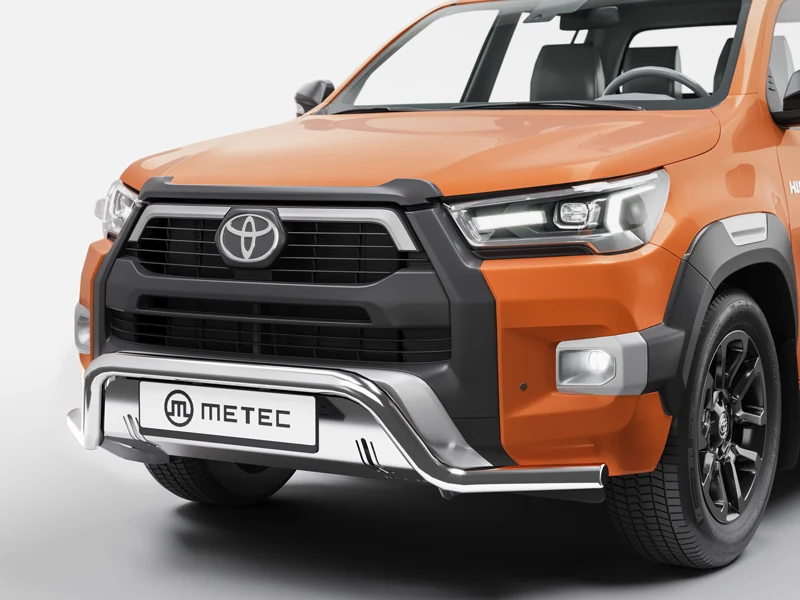 METEC Spoilerbar with bumper plate til Toyota Hilux 2021- (1853-10068) - Ledekstralys.dk