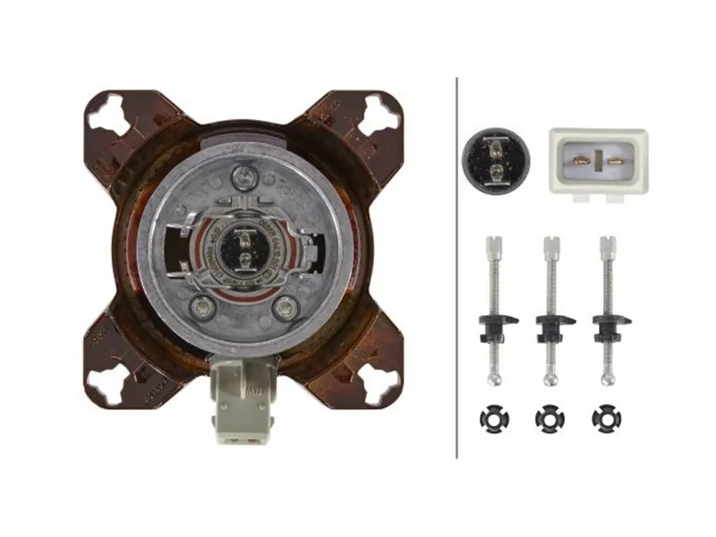HELLA Fjernlyslygte H7/BA9s 12V til Højre/Venstre Montering ø90mm - Billede 2