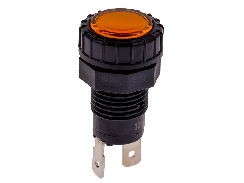 C-PWR LED-kontrollampe orange 12V til 17 mm hul - Ledekstralys.dk