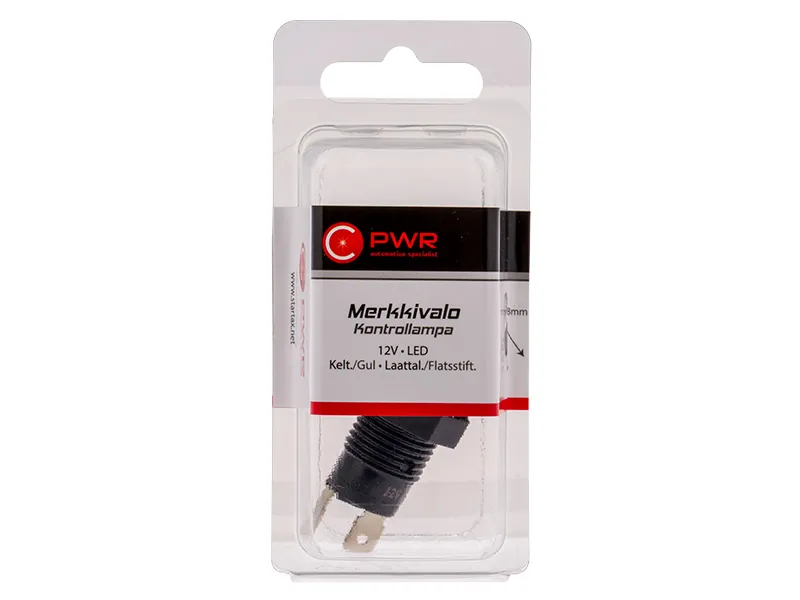 C-PWR LED-kontrollampe orange 12V til 17 mm hul - Billede 3