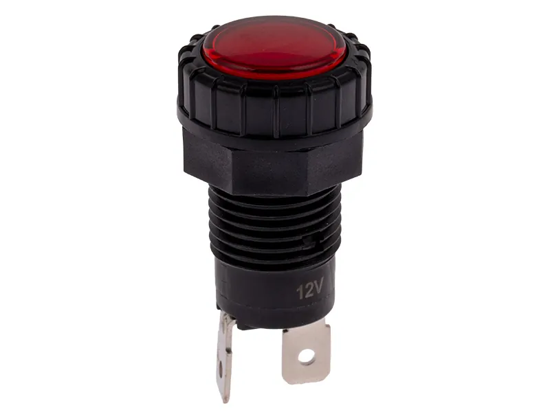 C-PWR LED-kontrollampe rød 12V til 17 mm hul - Ledekstralys.dk