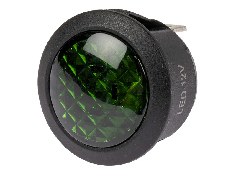 C-PWR LED-kontrollampe grøn 12V til 20 mm hul - Ledekstralys.dk
