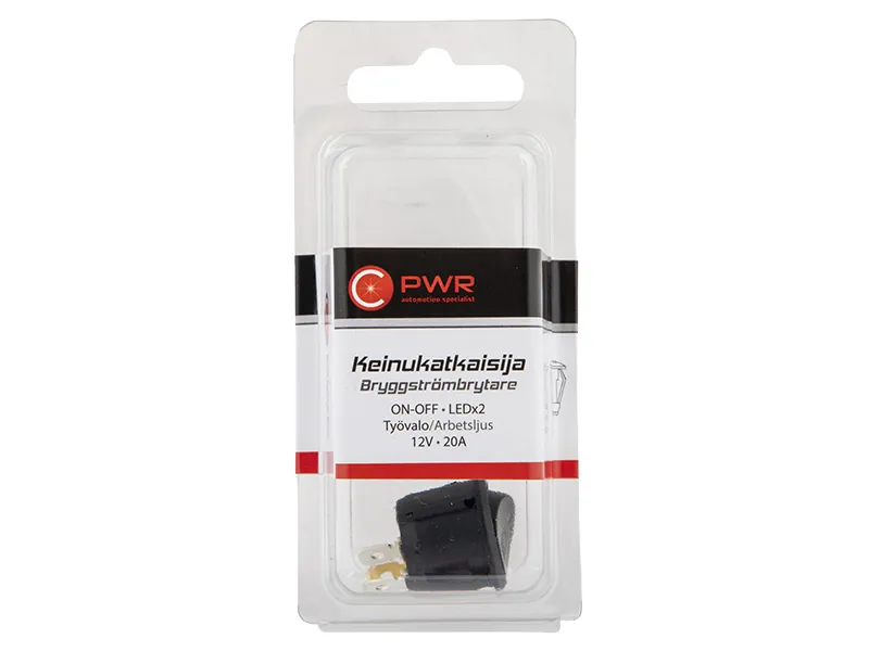 C-PWR vippekontakt arbejdslys med LED 12V 20A, ø 20 mm - Billede 3