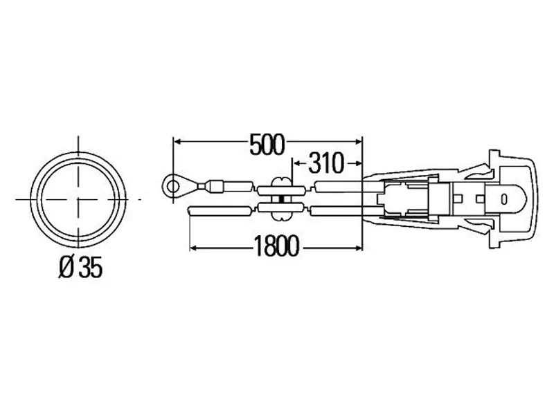 Hella universelt sideblinklys 12V ø 35 mm - Billede 2