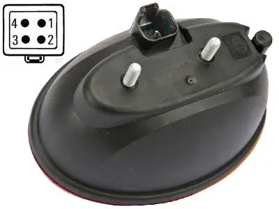 HELLA Baglygte 3-Kammer Venstre 12V til Påhængsvogn og Trailer - Billede 3