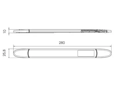 TALMU LED Bremselys 280mm 12V 10xLED Rød - Billede 2