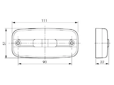 TALMU LED Sidemarkeringslys Amber 12V - ADR-godkendt med Reflektor - Billede 2