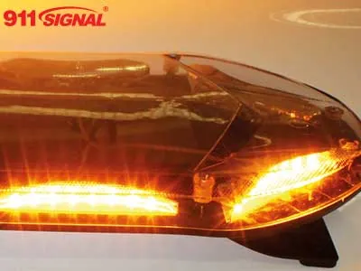 LED Beacon Panel Advarselslys 94W 760mm - Ravgult 10-30V med 34 Blinkmønstre - Billede 2