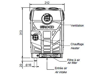 Siroco Sonara Vandbåret Varmeapparat 12V 3.8 kW (9000-19292) - Billede 2