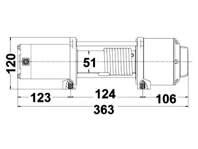 IronX Elspil 12V 1589kg IP67 med Stålwire (9201-10005) - Billede 6