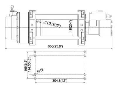 Rock Hydraulisk Spil 8165kg med Stålwire (9201-100199) - Billede 3