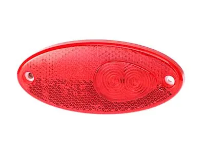 TALMU LED Sidemarkeringslys Rød 12V med Reflektor og 5m Kabel - Ledekstralys.dk