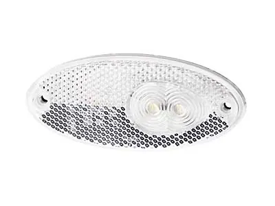 TALMU LED Sidemarkeringslys Hvid 12V med Reflektor og 2 LEDs - Ledekstralys.dk