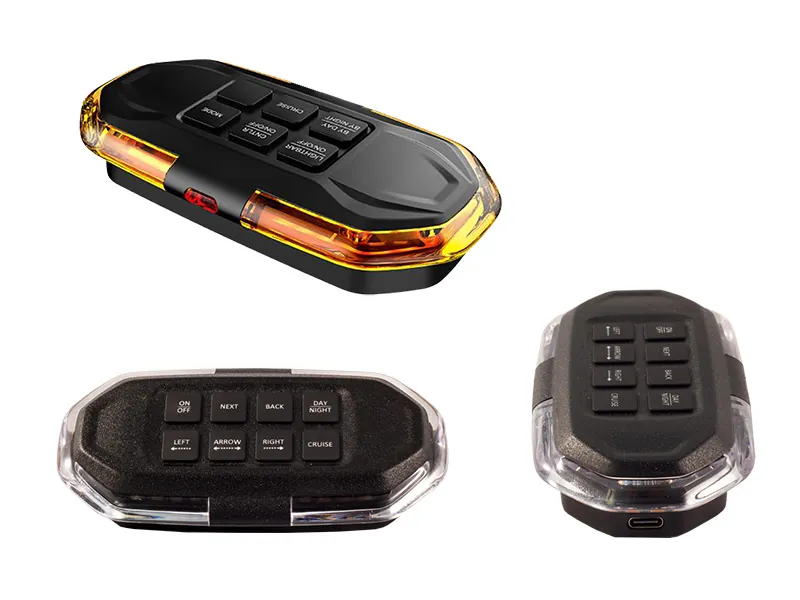 Radiant LED Beacon Panel 1389mm Gul 10-30V med 12 Blinkfunktioner - Billede 2