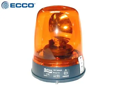 Britax Halogen Rotorblink H1 12/24V Amber - 3-bolts montering - Ledekstralys.dk