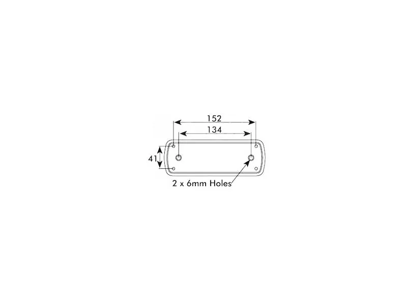 Britax forreste lygte med gult blinklys 12/24V 186 x 66 mm - Billede 3