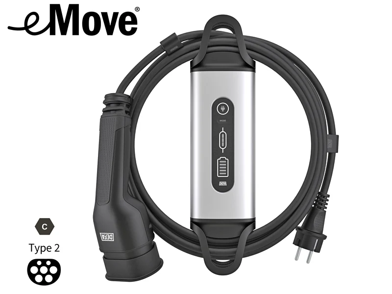 DEFA eMove Mode 2 Bærbart Ladekabel Type 2 Schuko - Ledekstralys.dk