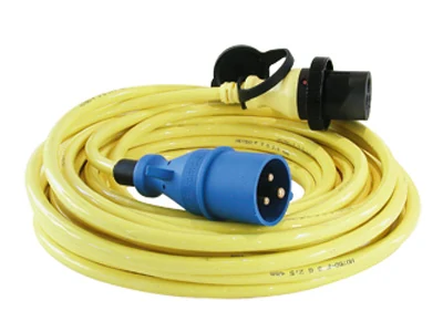 DEFA ShorePower Landstrømskabel 25m 16A 250V med CEE Stik Gul - Ledekstralys.dk