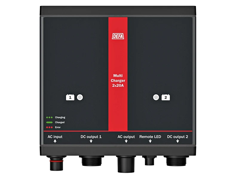 DEFA MultiCharger 12V 20A Fastmonteret Batterilader - Ledekstralys.dk