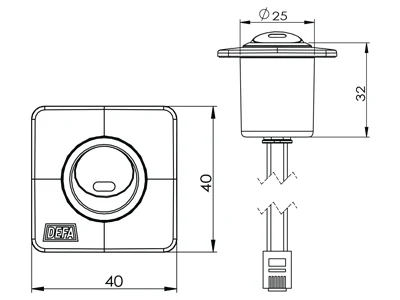 DEFA Fjernbetjeningspanel med 10 m Kabel (DA709340) - Billede 2