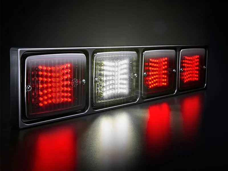 STRANDS IZE LED FRAME 4X SQUARE - Monteringsramme til 4 firkantede LED-arbejdslygter - Billede 2