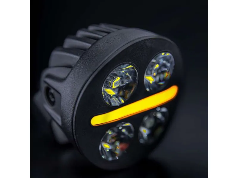 STRANDS NUUK D-LINE MC Kørelys - 2540 Lumen, 10-32V, Hvidt og Gult Positionslys - Billede 4