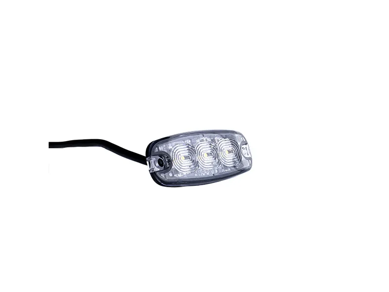 Strands LED-blitzlys 3 LED gult, klart glas - Billede 3
