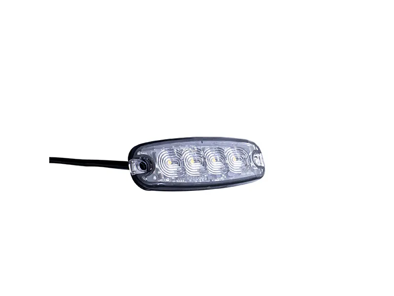 Strands LED-blitzlys 4 LED gult, klart glas - Billede 2