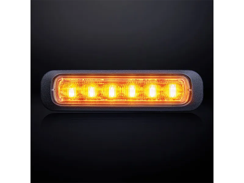 Strands Dark Knight LED-markeringslys gult, 6 LED, mørkt glas - Billede 2