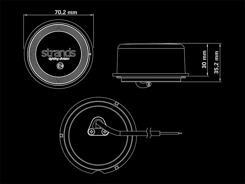 STRANDS FOR9T GEO Positionslys 10-40V ø70mm ECE-godkendt - Billede 6